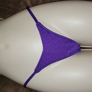 VINTAGE PURPLE SILKY THONG